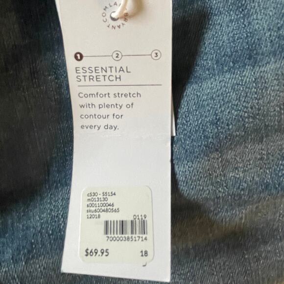 LANE BRAYNT, SIZE 18 CAPRI WITH LACE AND TORN LOOK - Picture 4 of 7